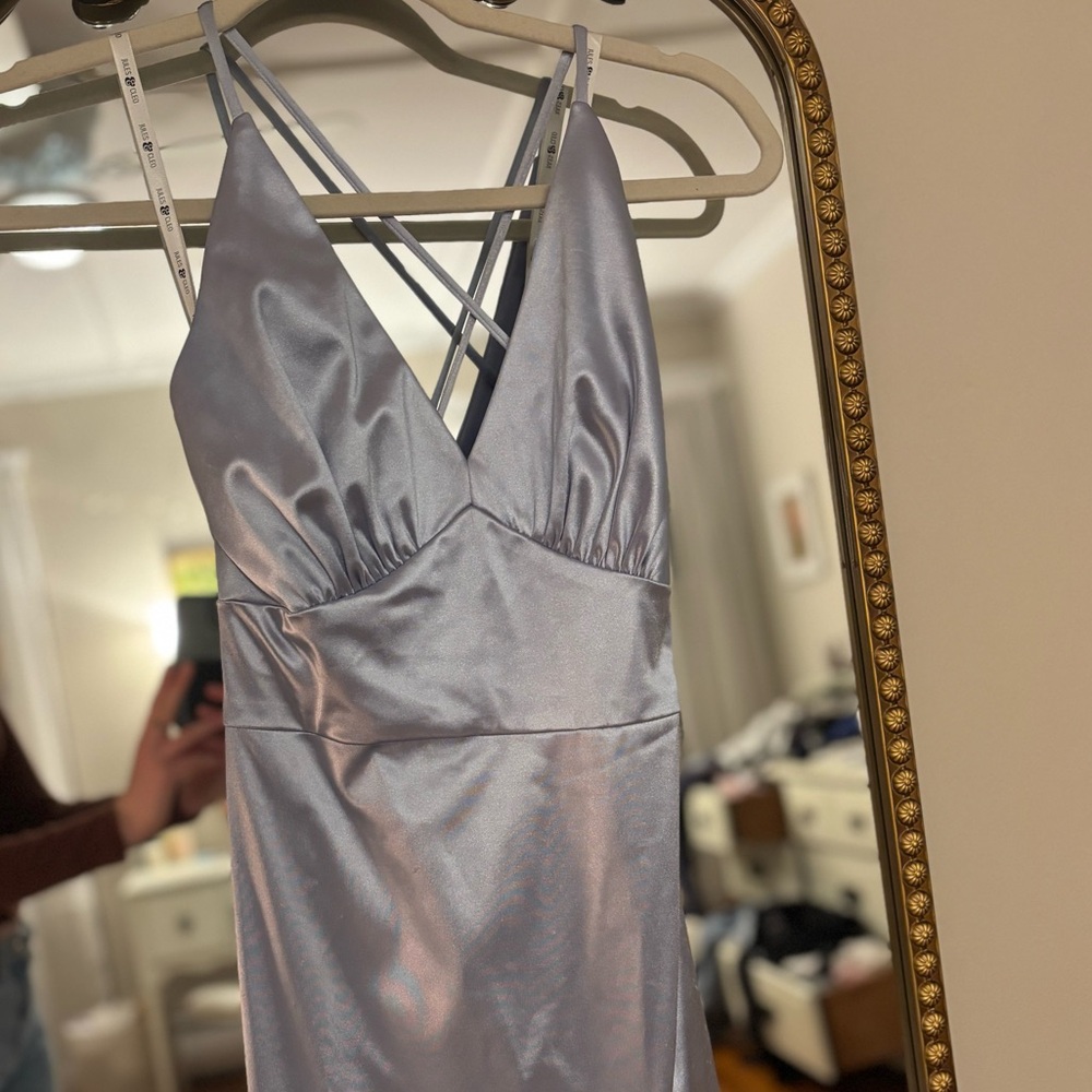Silver/periwinkle/blue prom dress